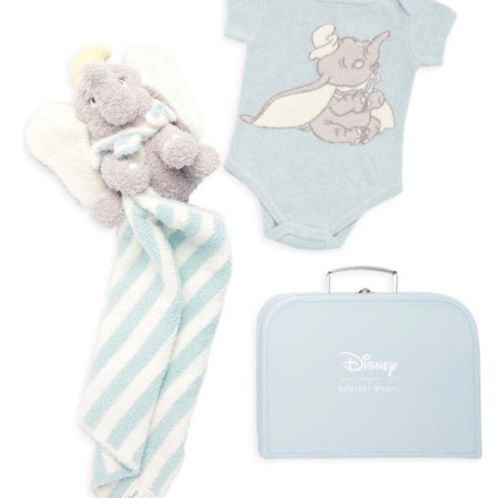 New BAREFOOT DREAMS Baby Blanket, Plush, Onesie and Luggage Box